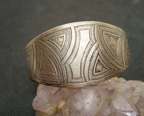 Bracelet jonc argent ciselé - bracelet,