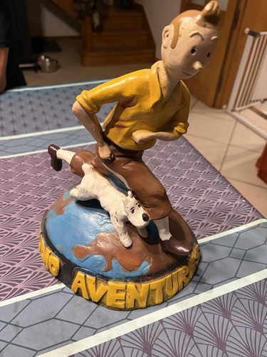 Statuette tintin milou sur - statuette, et