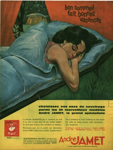 Publicité ancienne couchage