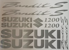 Planche de stickers SUZUKI BANDIT 1200S Réservoir et carénages GRIS / ARGENT