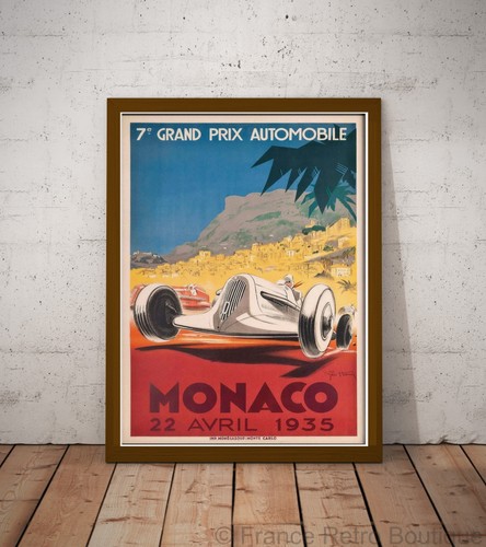 Affiche poster voiture monaco - voiture,