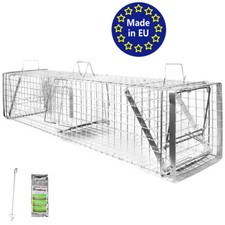 Piège à Animaux Humaine Animal Vivant Cage 150x34x34 cm Renard Chat Petigi