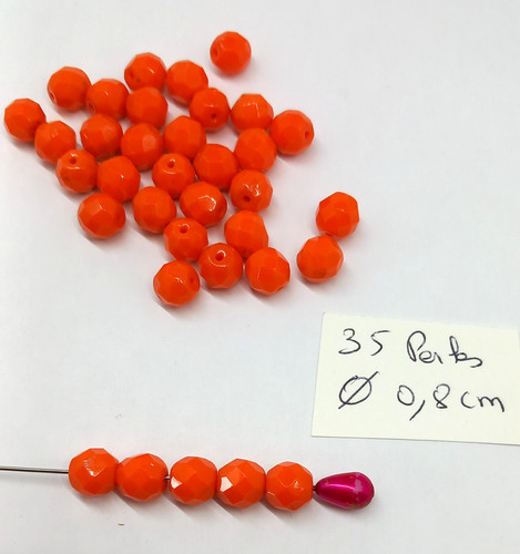 Lot perles verre - de, a