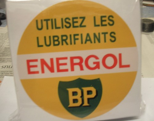 Autocollant publicitaire huile