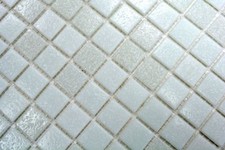 Mosaïque carreau verre blanc cuisine bain sol mirroir tuiles 52-0103_b |1 plaque