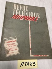 Renault Dauphine Revue Technique Automobile RTA 1956 + réglage allumeur V8