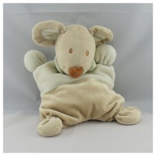 Doudou semi plat souris beige