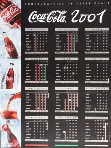 Affiche calendrier 2001 - affiche,