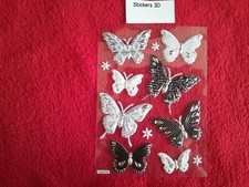 8 pcs 3D Papillon Autocollant