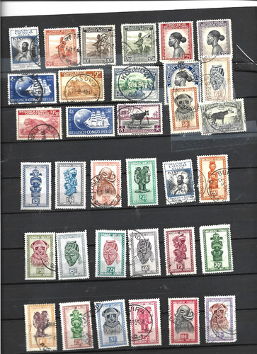 Timbres congo belge - 34,
