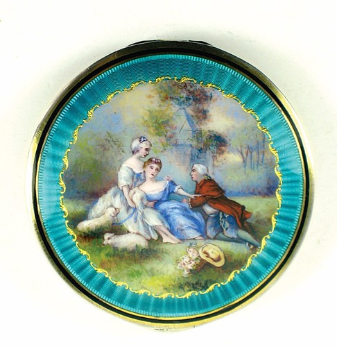 Poudrier très rare argent - poudrier,