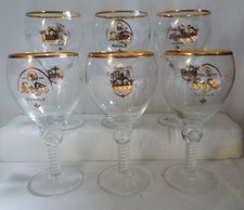 Lot 6 verres à bière 33 cl , LEFFE ROYALE , ref VLF206