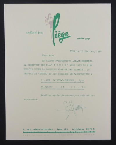 Facture lyon 1960 maillot - facture,