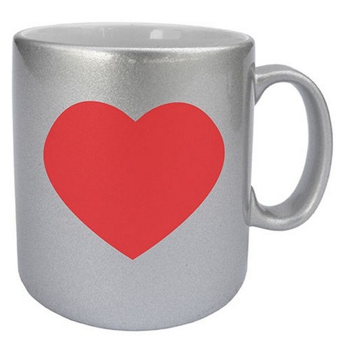 Tasse argenté coeur - tasse,