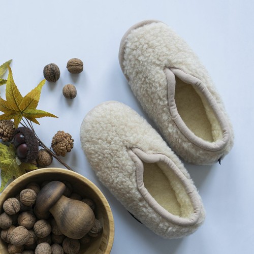 Unisexe chaussons laine - unisexe, en