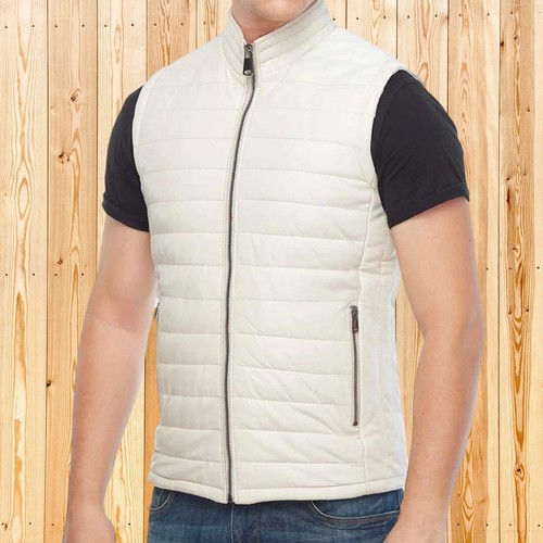 Gilet biker cuir agneau - gilet, d'agneau