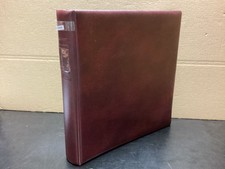 Reliure à anneaux Lindner (18 anneaux) utilisée 1 fois vide rouge