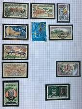 Timbres du DAHOMEY  LOT DE 67  OBLITERES  poste aérienne 1960-74