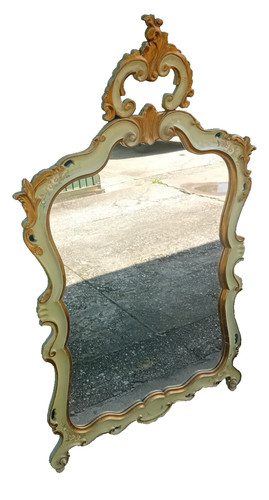 Miroir laqué cadre sculpté - miroir,
