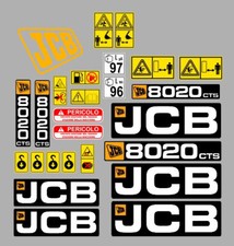 Jcb 8020 Cts Stickers Adhésifs Kit Complet
