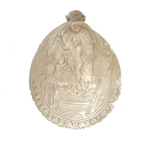 Pendentif reliquaire nacre - pendentif,
