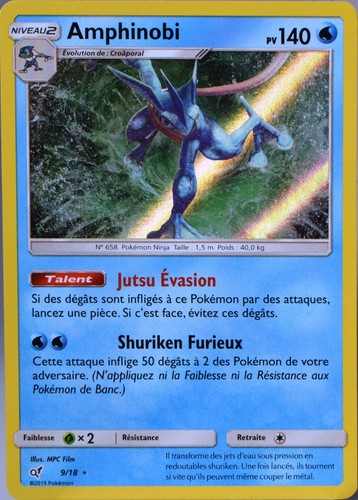 Carte pokémon amphinobi - carte, 9/18