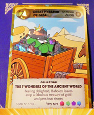 Babolex 7 Wonders Of The Ancient World US Carte Faudemer Card VR 7/50 Giza 7/7