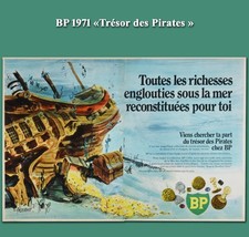 BP 1971, «Trésor des Pirates » double page quadri parue dans Mickey 45 x 31 cm