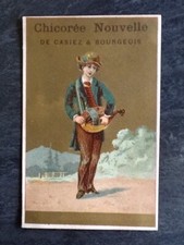 CHROMO DORURE CHICOREE CASIEZ & BOURGEOIS MUSICIEN VIELLEUR VIELLE - 58348