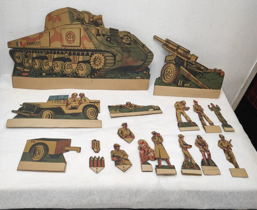 Jouet papier ancien militaire - jouet,