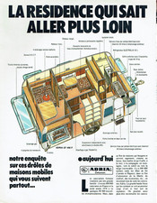 publicité Advertising 0323 1979   Adria  caravane  maisons mobiles