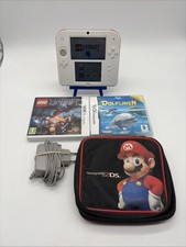 Nintendo 2DS Blanche Fonctionnelle Chargeur 2 Jeux Housse Stylet