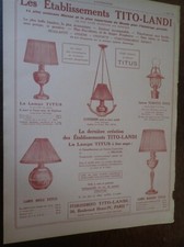 lampes des ETABLISSEMENTS TITO