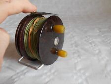 ancien moulinet de pêche L'Essor bakélite pêche à la mouche avec freinage réglable années 30