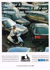 PUBLICITE ADVERTISING 064 1991  MBK   scooter  HOT CHAMP