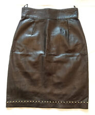 Jupe cuir agneau plongé (