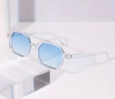 lunettes de soleil fumées mixte, couleurs: Bleu clair/bleu foncé/violet/jaune 😎