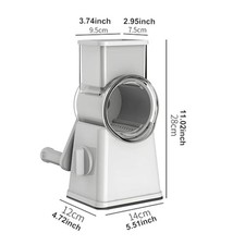 Râpe à fromage rotative 6 en 1 avec lames fines et grossières pour la prépar