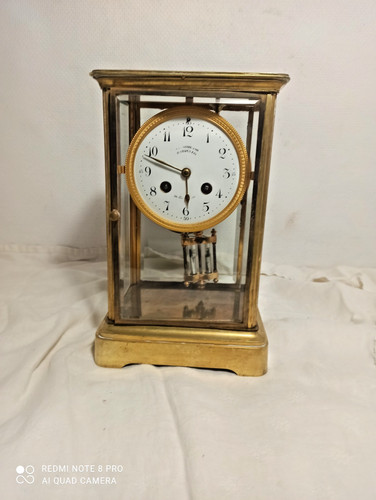 Ancienne pendule cage - cage, verres
