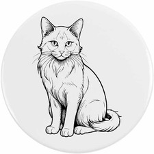 'Neva Masquerade Cat' Button