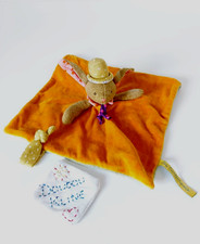Doudou Plat Lapin Beige Orange