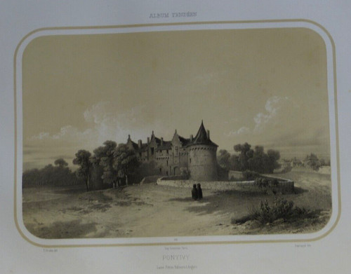 Gravure ancienne pontivy - ,
