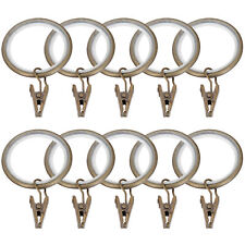 Silencieux Clips Anneaux de Rideaux avec Pinces pour Ø25mm Barres Laiton Antique