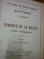 partitions guitare -	Albeniz