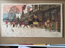 Puzzle ancien en bois découpé main  ; marque VERA PUZZLE ; 700 pièces, complet