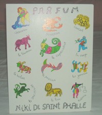 Niki de Saint Phalle carton publicitaire ancien parfum 34x45cm