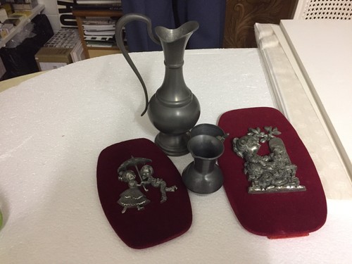Lot objets étain - 4,