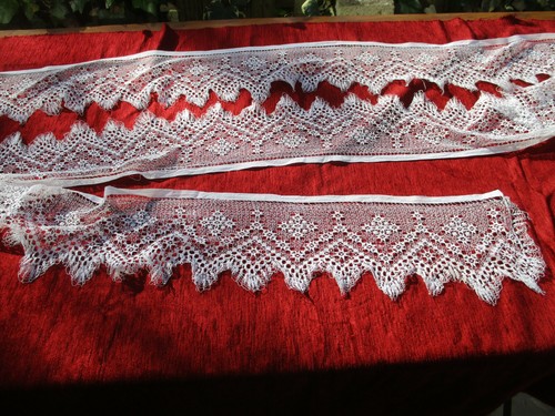 Volant dentelle faite main - volant,