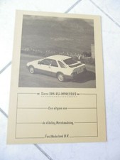 Ford Sierra XR4i Impressies brochure catalogue commercial sales marketing