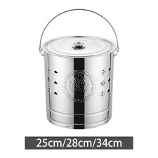 Seau à cendres avec trou de ventilation et couvercle pour brûler les